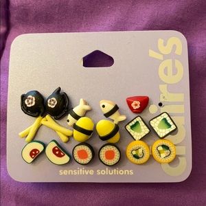 Sushi earrings 8 pairs